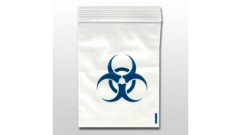 500x 40mm x 40mm biohazard / tribal grip seal gummy sealy bags baggies 