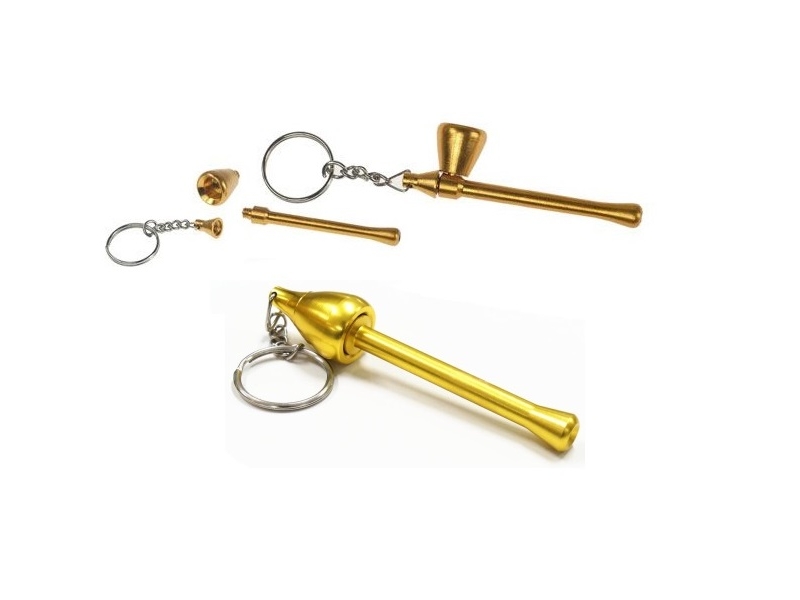 mushroom pipe / snorter tube inconspicuous keyring for smoking or snorting