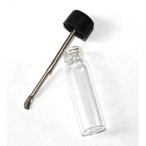 telescopic snorter spoon in bottle clear