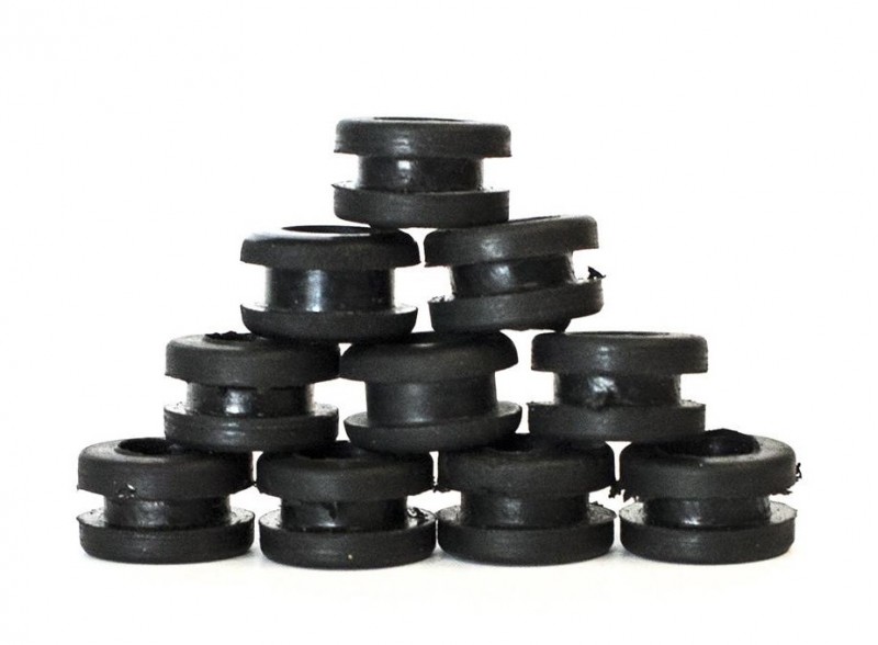 5 x bong grommet, black rubber