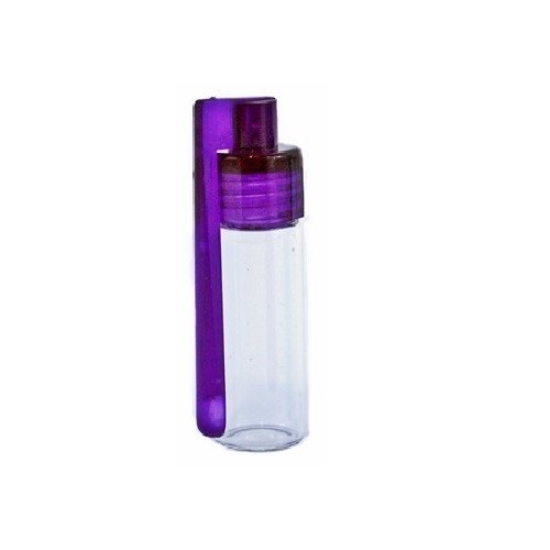 large snorting bottle with side spoon purple