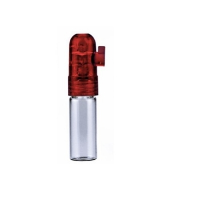 glass and plastic snorter sniffer bullet red