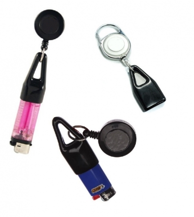 3 x retractable lighter holder lasso leash pull out clip