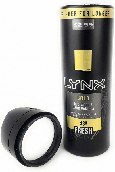 medium lynx deodorant stash can diversion safe