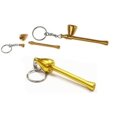 mushroom pipe / snorter tube inconspicuous keyring for smoking or snorting