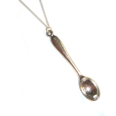 ibiza snorting spoon on necklace
