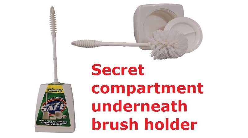 toilet brush diversion safe stash can